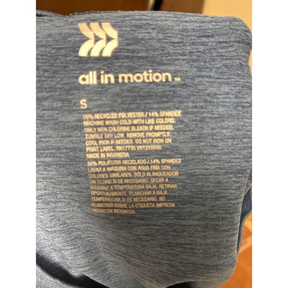 NWT All in Motion Long Sleeve T-Shirt Athletic Gym Casual Blue Size Small - Picture 5 of 5